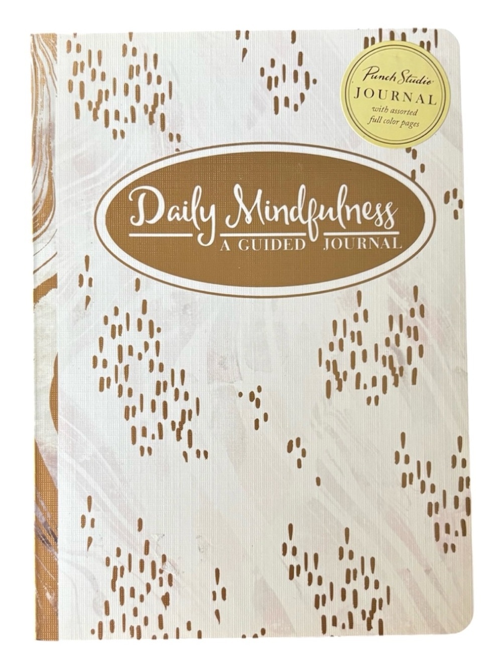 Punch Studio Daily Mindfulness Guided Journal - Cream & Gold Accents